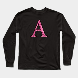 Pink A Long Sleeve T-Shirt